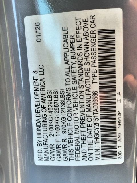 2026 Honda Accord Hybrid Sport