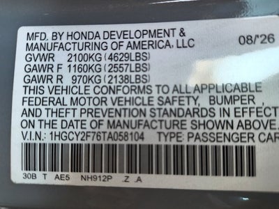 2026 Honda Accord Hybrid Sport-L