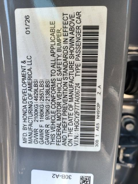 2026 Honda Accord Hybrid Sport-L