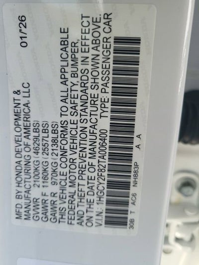 2026 Honda Accord Hybrid Touring