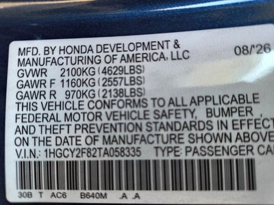 2026 Honda Accord Hybrid Touring
