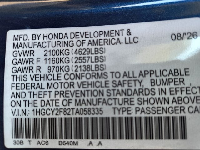 2026 Honda Accord Hybrid Touring