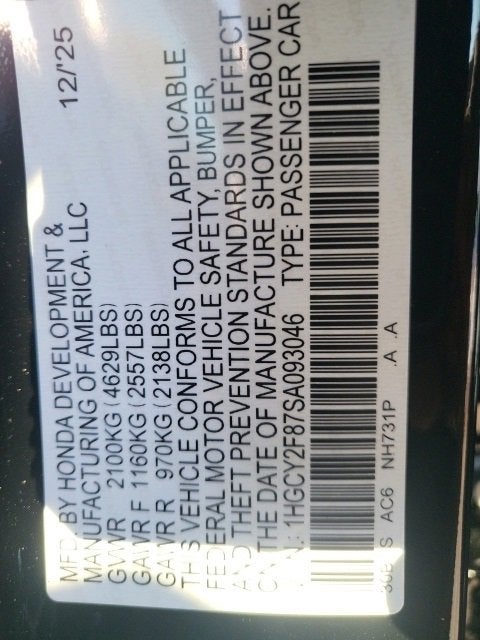 2025 Honda Accord Hybrid Touring