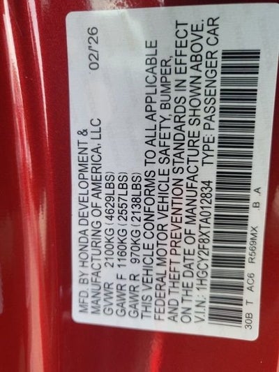 2026 Honda Accord Hybrid Touring