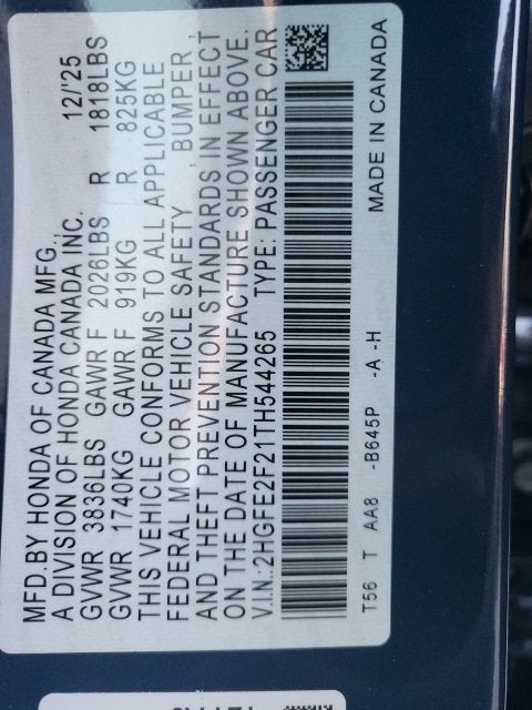 2026 Honda Civic Sedan LX