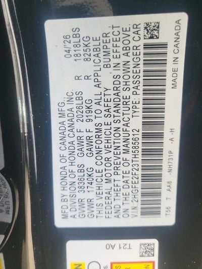 2026 Honda Civic Sedan LX