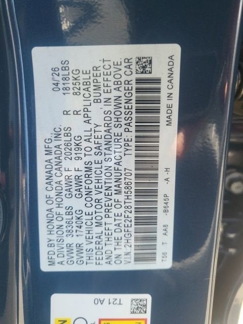 2026 Honda Civic Sedan LX