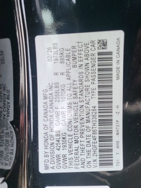 2026 Honda Civic Sedan Hybrid Sport