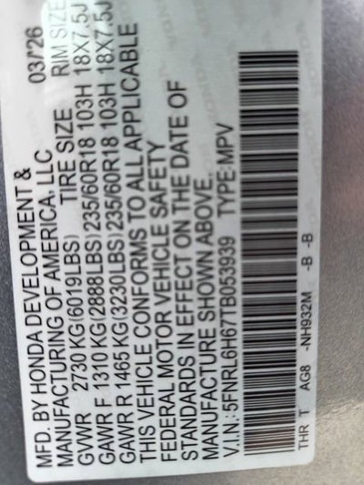 2026 Honda Odyssey EX-L