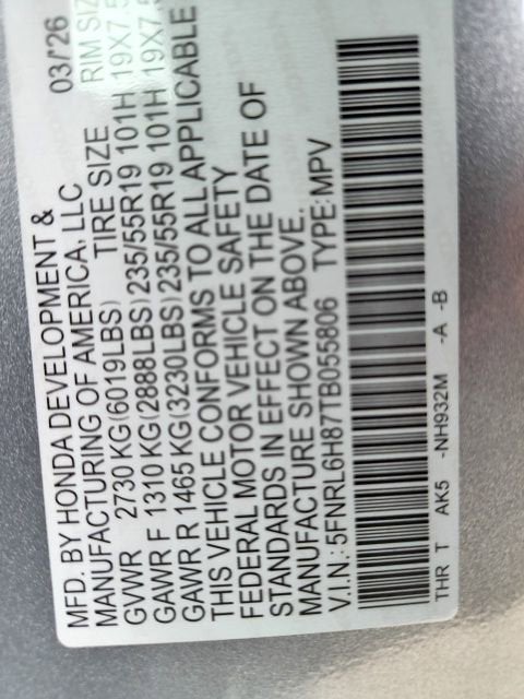 2026 Honda Odyssey Touring