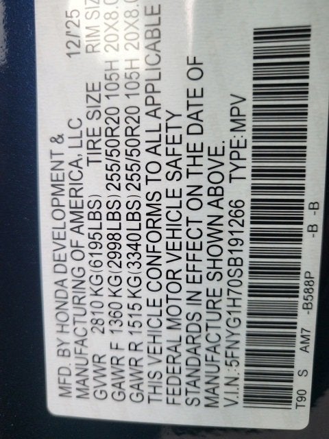 2025 Honda Pilot Touring