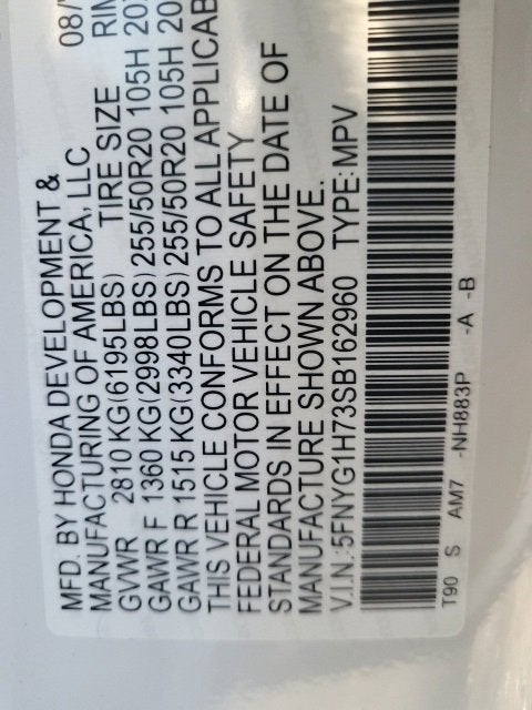 2025 Honda Pilot Touring