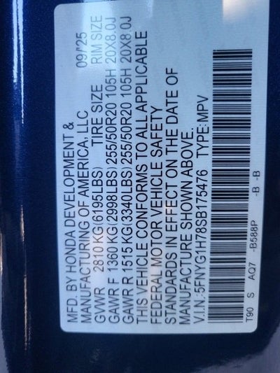 2025 Honda Pilot Touring