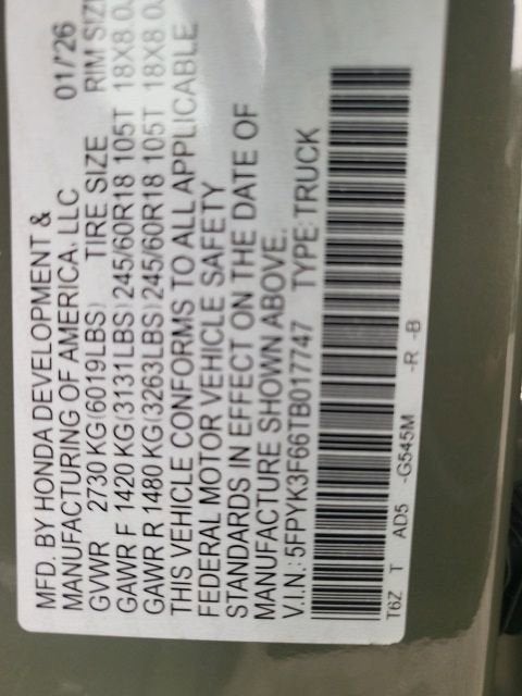 2026 Honda Ridgeline TrailSport