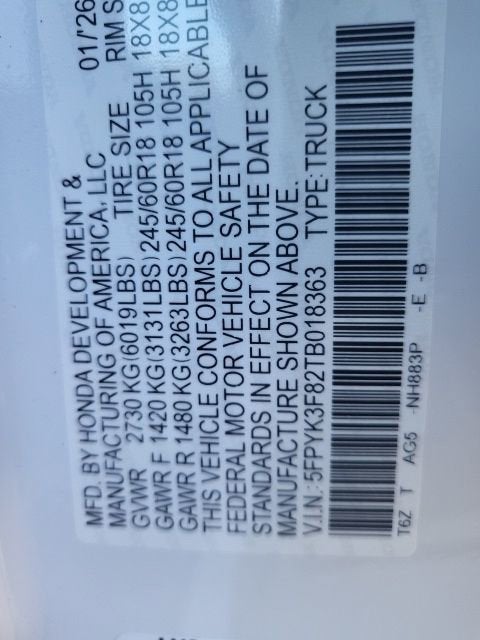 2026 Honda Ridgeline Black Edition