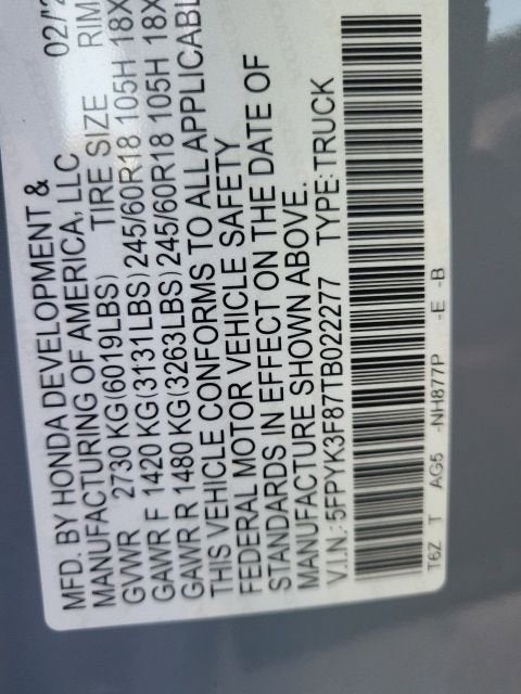 2026 Honda Ridgeline Black Edition