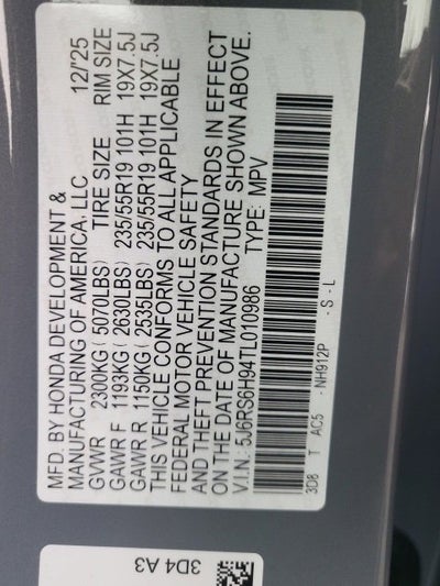 2026 Honda CR-V Hybrid Sport Touring