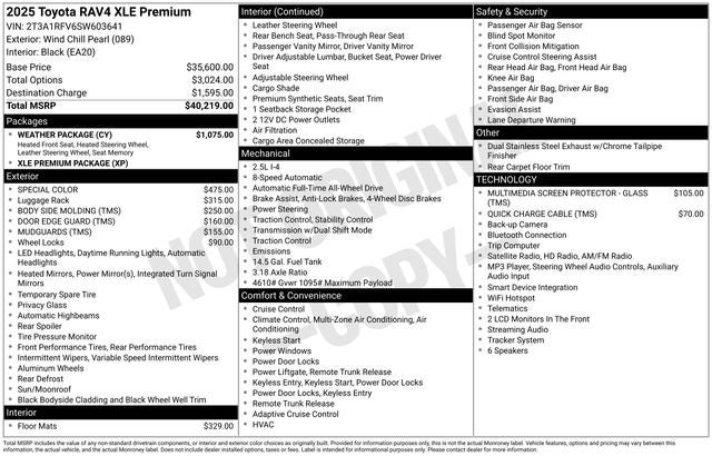 2025 Toyota RAV4 XLE Premium