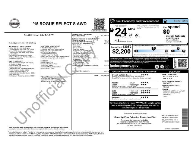 2015 Nissan Rogue Select S