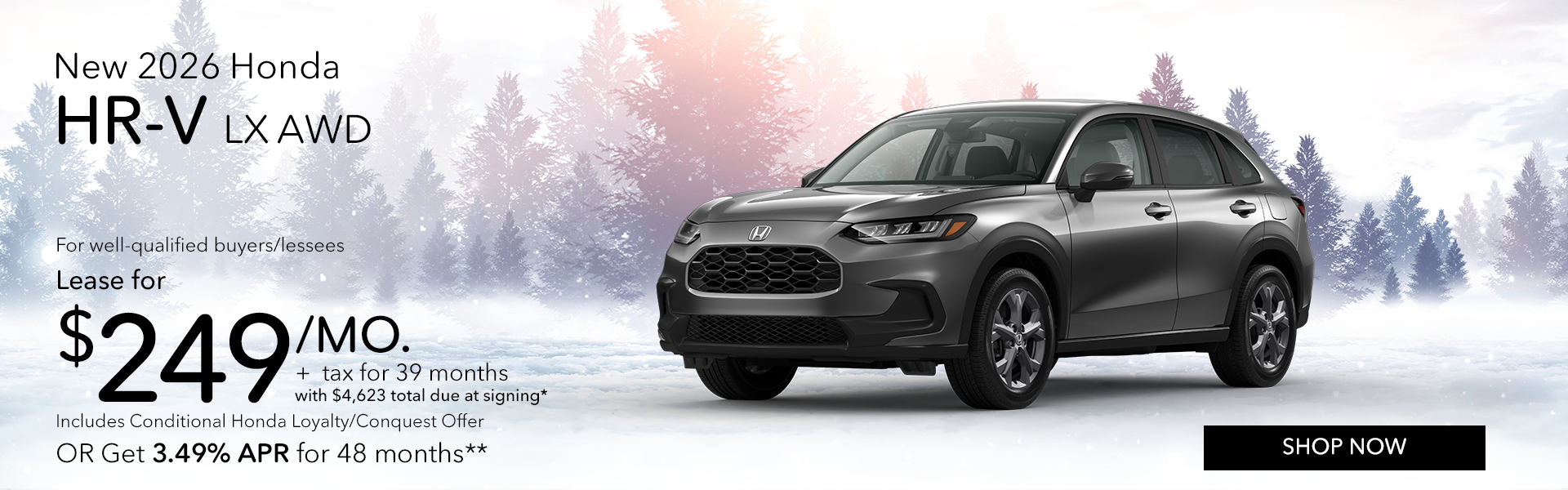New 2026 Honda HR-V LX AWD