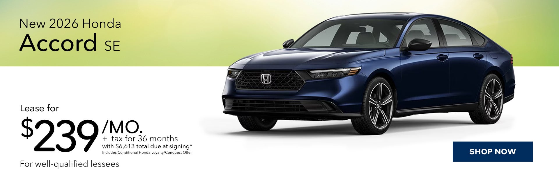 New 2026 Honda Accord SE