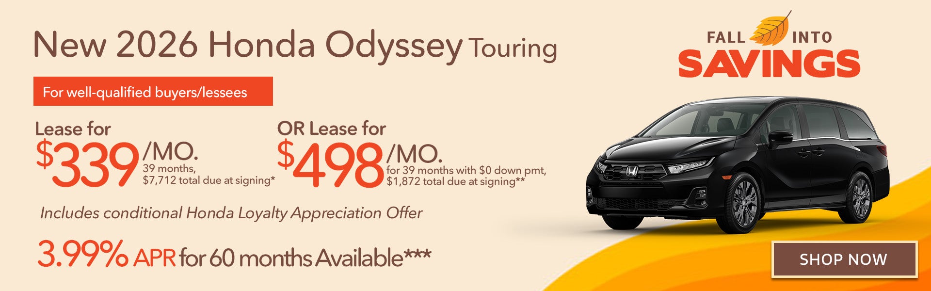 New 2026 Honda Odyssey Touring